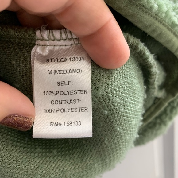 Staccato Army Green Cozy Quarter Zip Sweatshirt - Picture 3 of 3